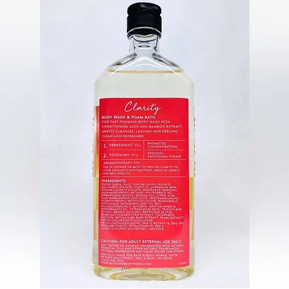 NEW Bath & Body Works Aromatherapy CLARITY PEPPERMINT ROSEMARY Body Wash - 10 oz - Picture 8 of 12